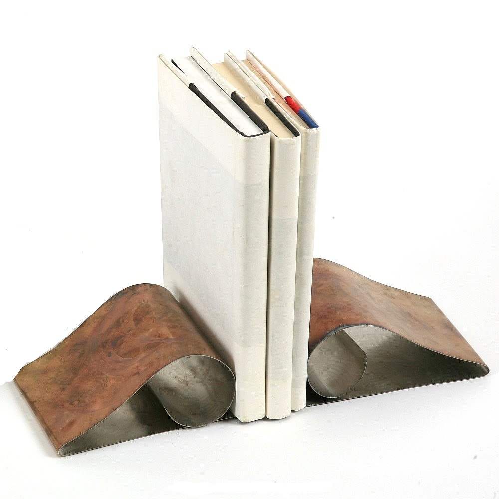 Stainless Steel Curl Book Ends